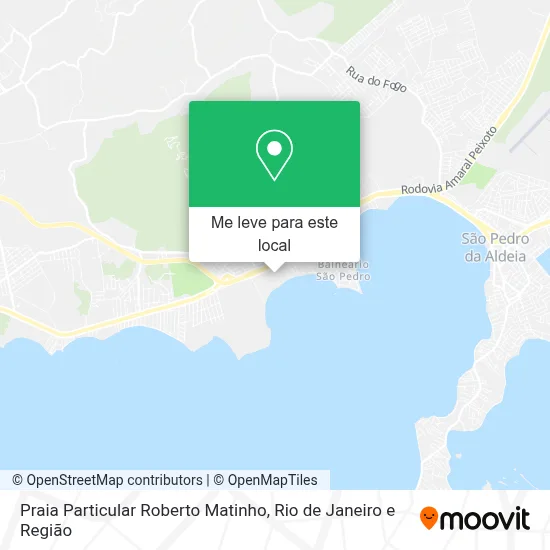 Praia Particular Roberto Matinho mapa