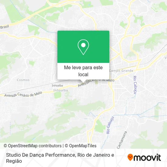 Studio De Dança Performance mapa