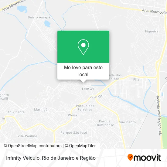 Infinity Veiculo mapa