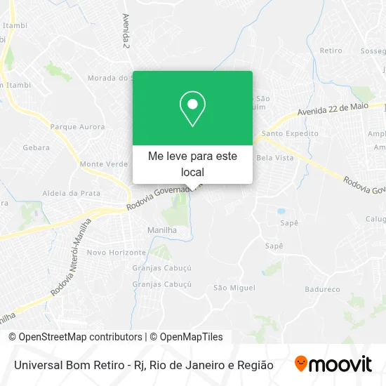 Universal Bom Retiro - Rj mapa
