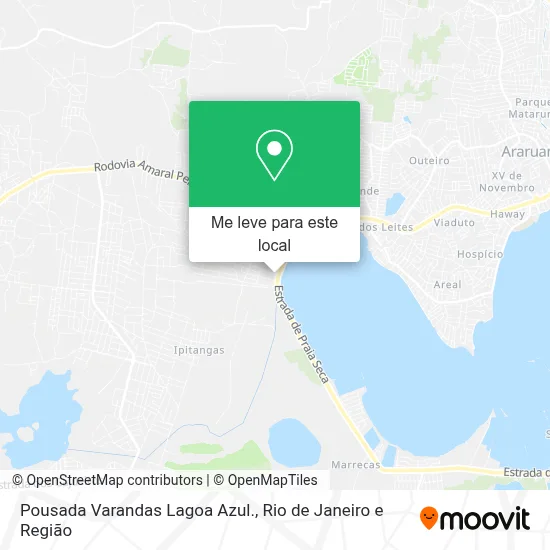 Pousada Varandas Lagoa Azul. mapa