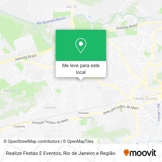 Realize Festas E Eventos mapa