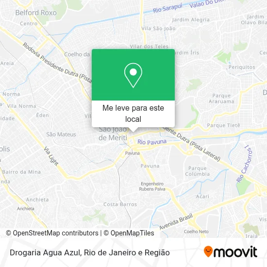 Drogaria Agua Azul mapa