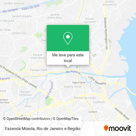 Fazenda Moeda mapa