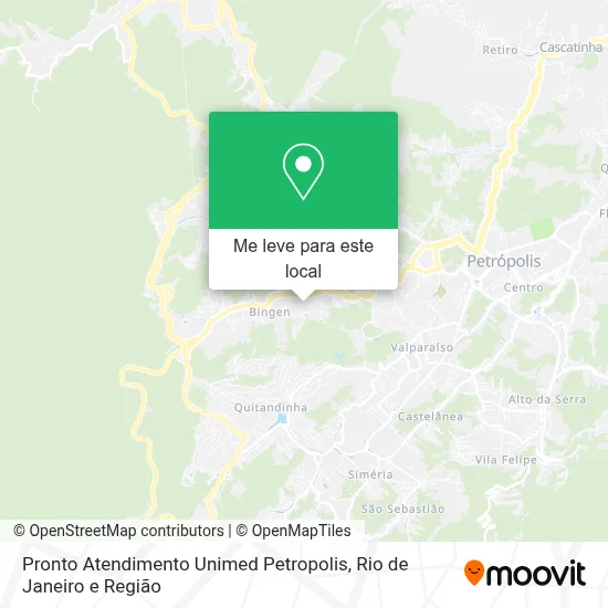 Pronto Atendimento Unimed Petropolis mapa