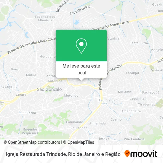 Igreja Restaurada Trindade mapa