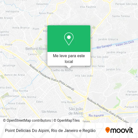 Point Delicias Do Aipim mapa