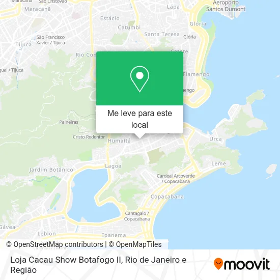 Loja Cacau Show Botafogo II mapa