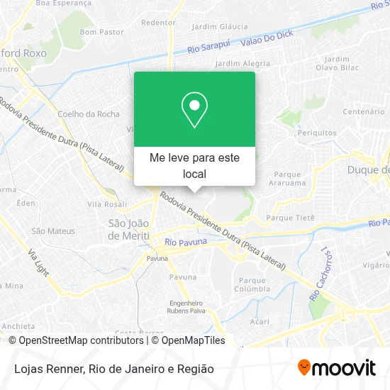 Lojas Renner mapa