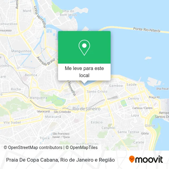 Praia De Copa Cabana mapa