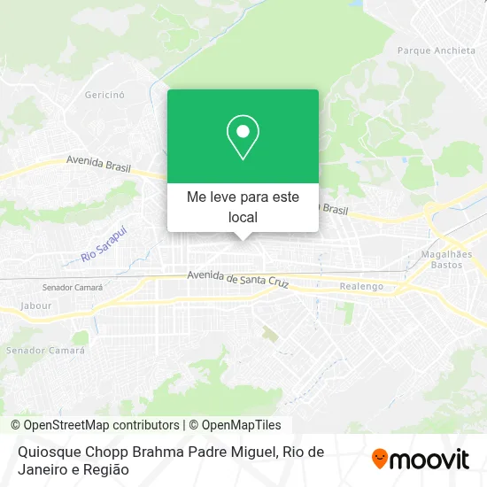 Quiosque Chopp Brahma Padre Miguel mapa