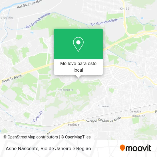 Ashe Nascente mapa