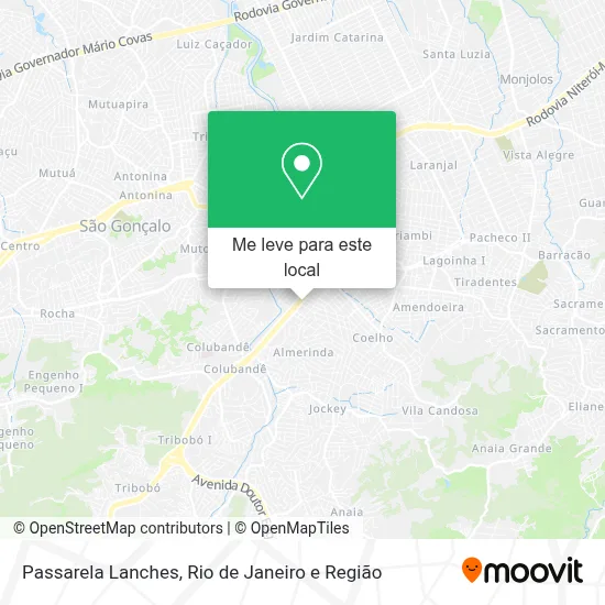 Passarela Lanches mapa