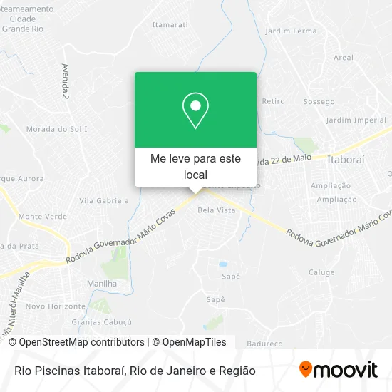Rio Piscinas Itaboraí mapa