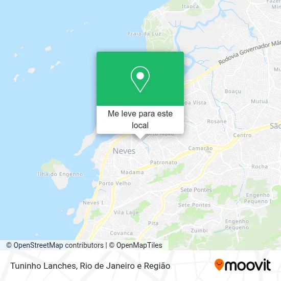 Tuninho Lanches mapa