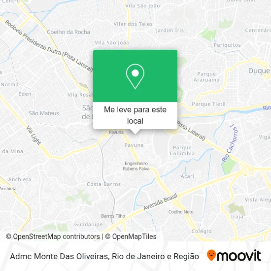 Admc Monte Das Oliveiras mapa