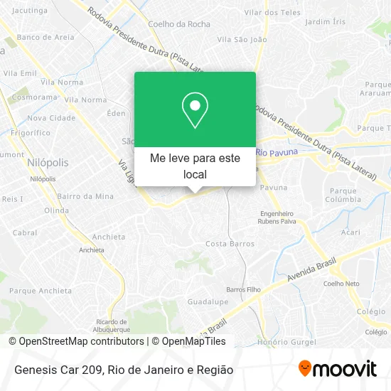 Genesis Car 209 mapa
