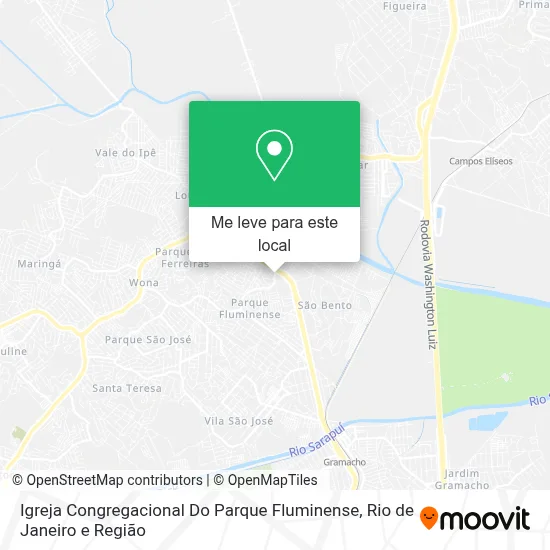 Igreja Congregacional Do Parque Fluminense mapa