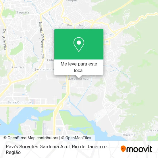 Ravi's Sorvetes Gardênia Azul mapa