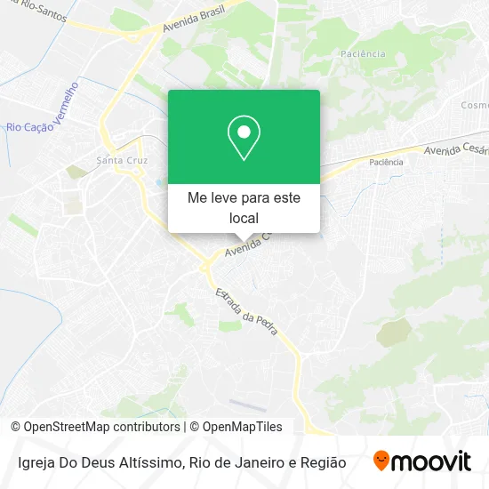 Igreja Do Deus Altíssimo mapa