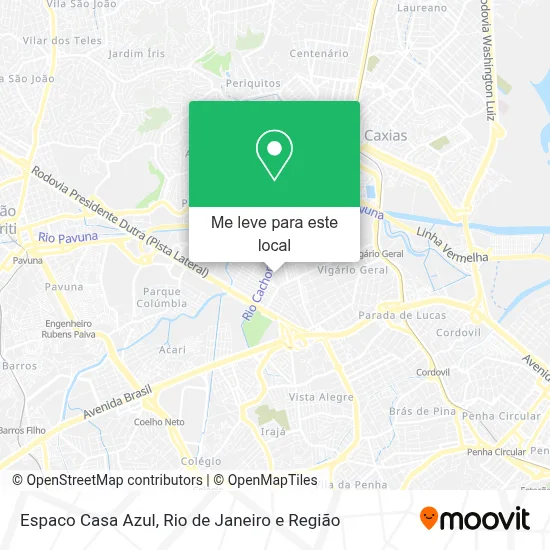 Espaco Casa Azul mapa