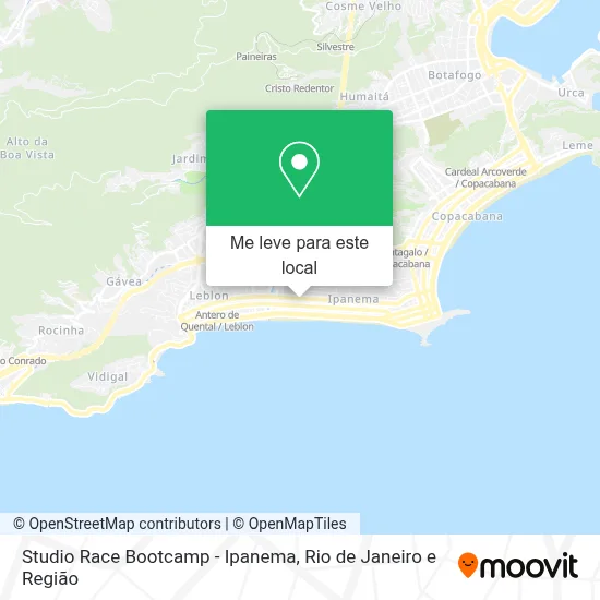 Studio Race Bootcamp - Ipanema mapa