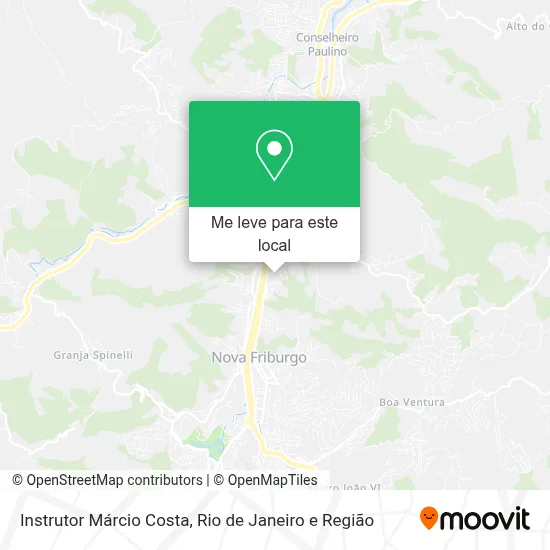Instrutor Márcio Costa mapa