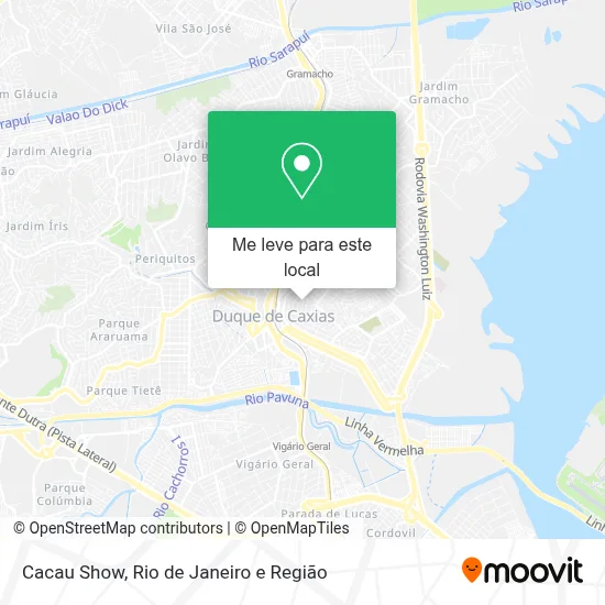 Cacau Show mapa