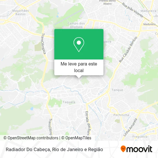 Radiador Do Cabeça mapa