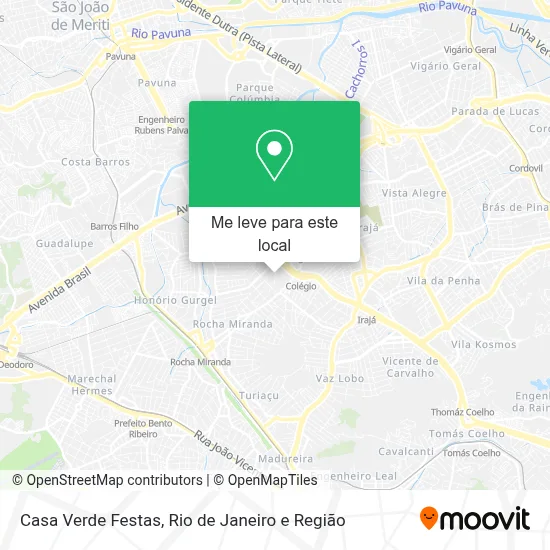 Casa Verde Festas mapa