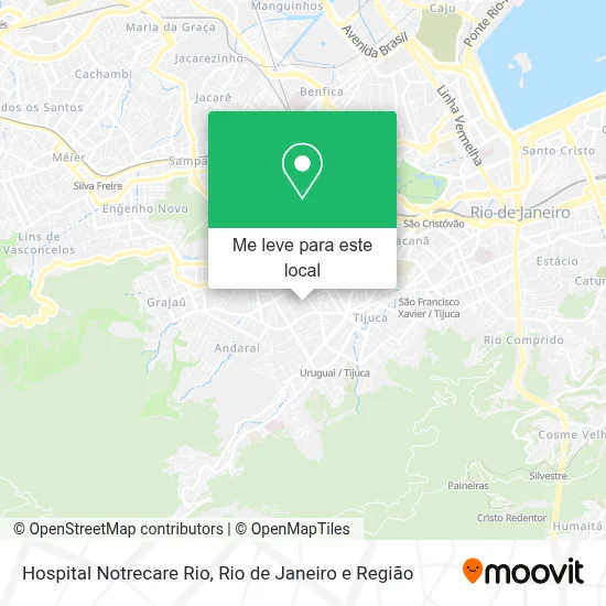 Hospital Notrecare Rio mapa