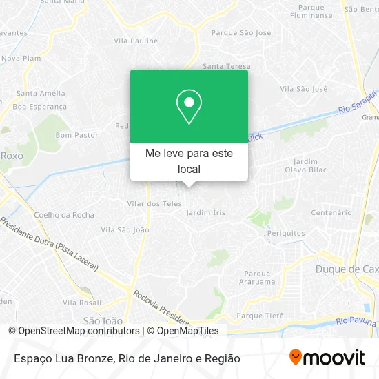 Espaço Lua Bronze mapa