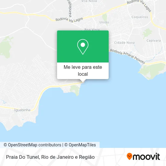 Praia Do Tunel mapa