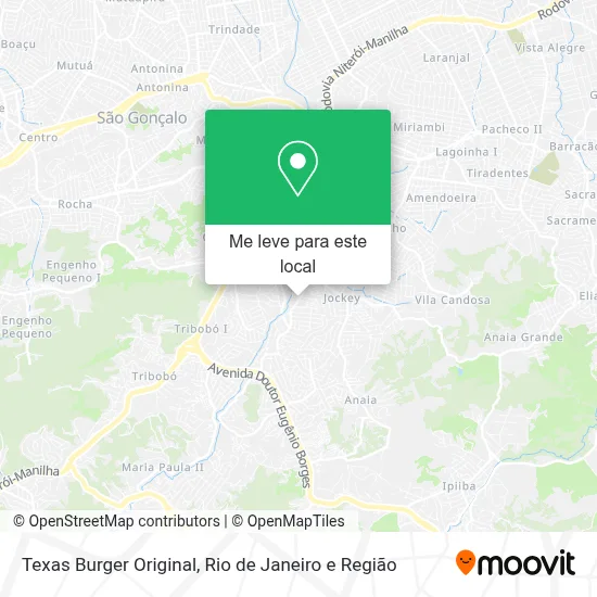 Texas Burger Original mapa