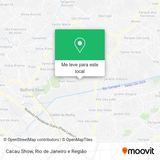 Cacau Show mapa