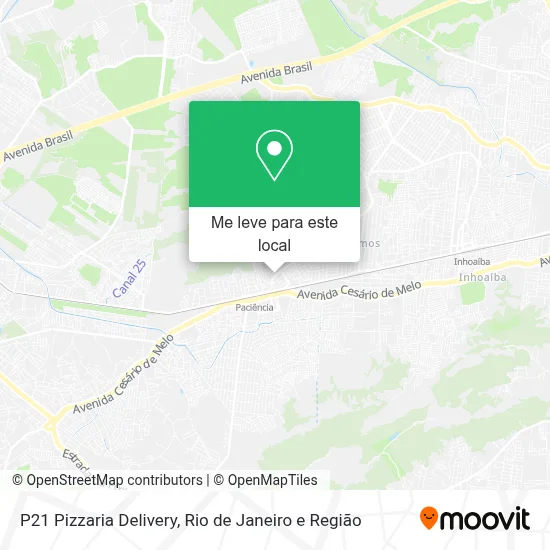 P21 Pizzaria Delivery mapa