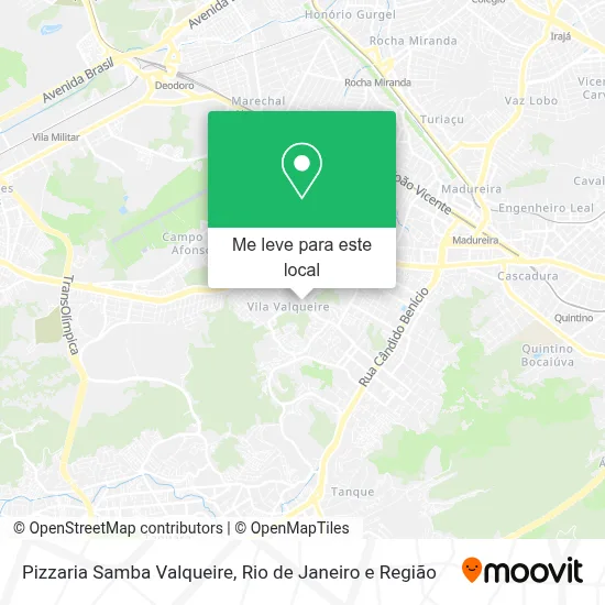 Pizzaria Samba Valqueire mapa