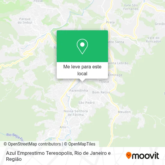 Azul Emprestimo Teresopolis mapa