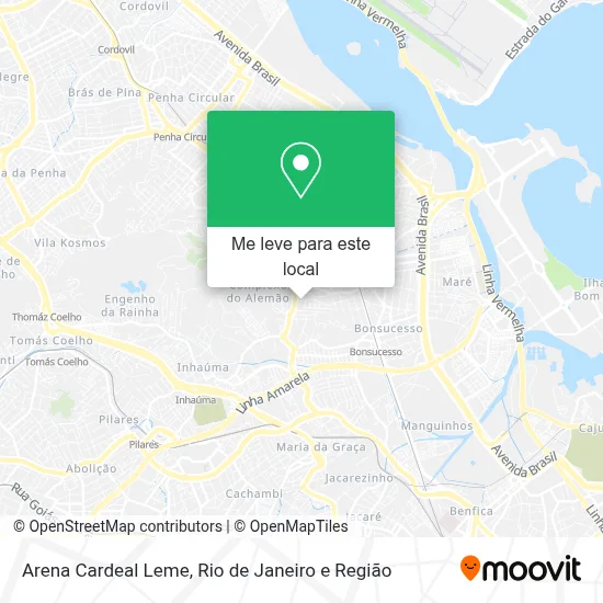 Arena Cardeal Leme mapa