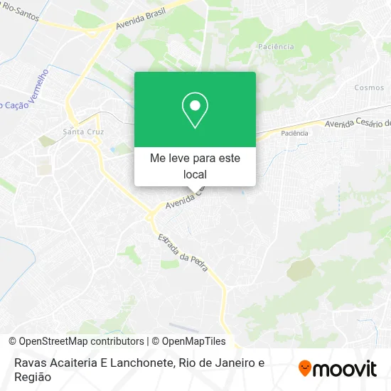 Ravas Acaiteria E Lanchonete mapa