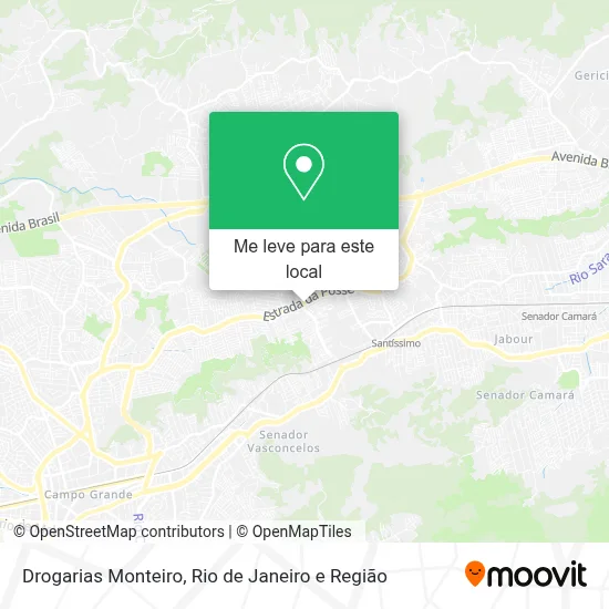 Drogarias Monteiro mapa