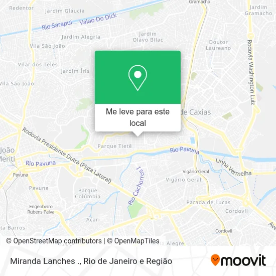 Miranda Lanches . mapa