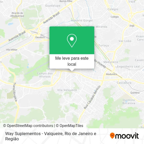 Way Suplementos - Valqueire mapa