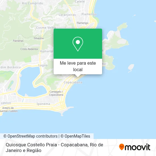 Quiosque Costello Praia - Copacabana mapa
