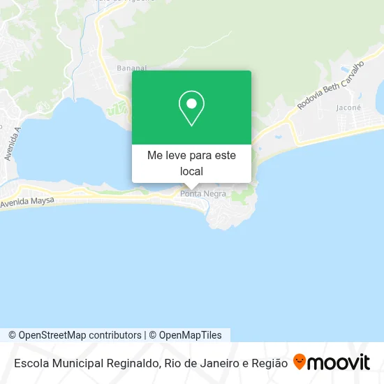 Escola Municipal Reginaldo mapa