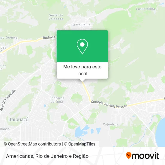 Americanas mapa