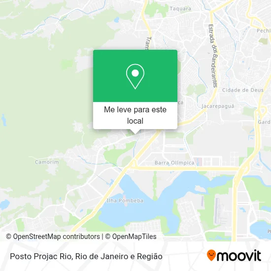 Posto Projac Rio mapa