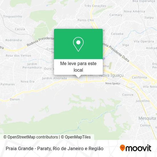 Praia Grande - Paraty mapa