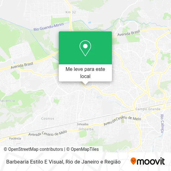 Barbearia Estilo E Visual mapa