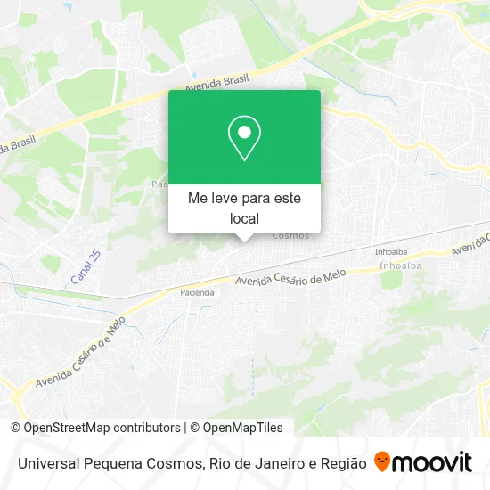 Universal Pequena Cosmos mapa
